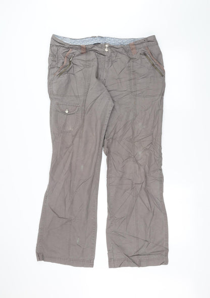 Womens UK Size 16 DEBINHAMS Regular Fit  Grey Trousers