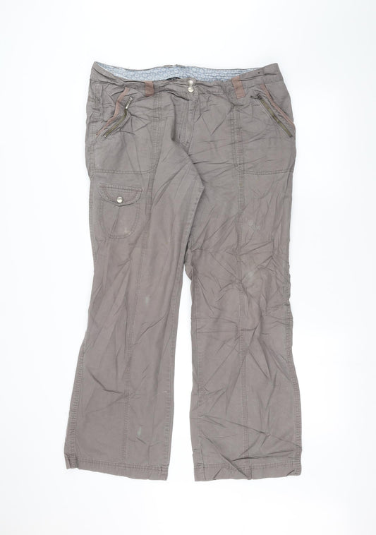 Womens UK Size 16 DEBINHAMS Regular Fit  Grey Trousers