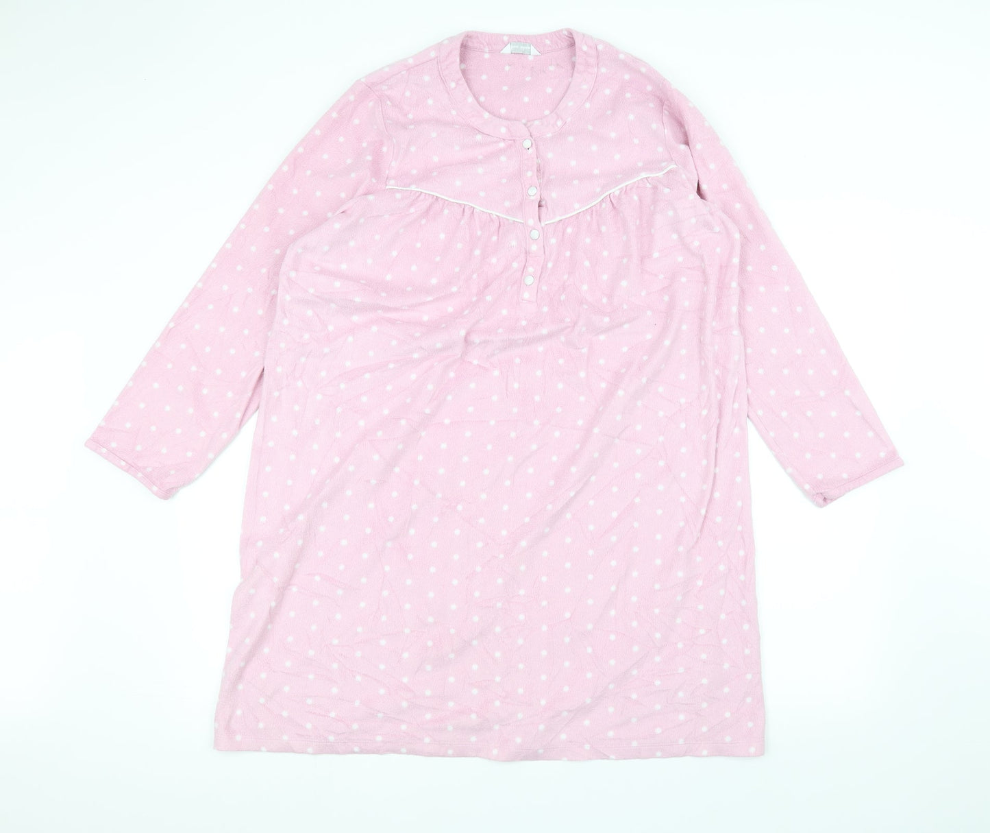 Marks and Spencer Womens Pink Polka Dot  Pullover Jumper Size 16