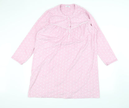 Marks and Spencer Womens Pink Polka Dot  Pullover Jumper Size 16