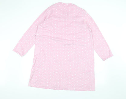 Marks and Spencer Womens Pink Polka Dot  Pullover Jumper Size 16