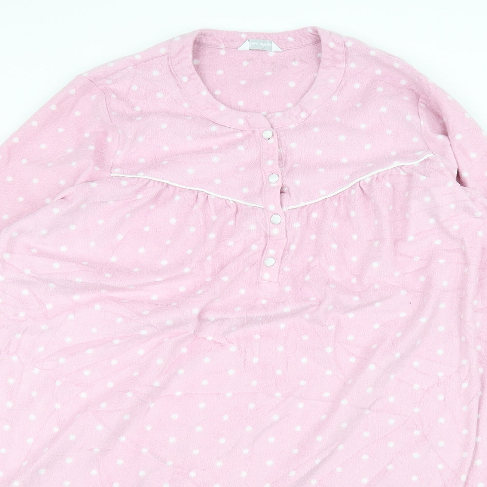 Marks and Spencer Womens Pink Polka Dot  Pullover Jumper Size 16