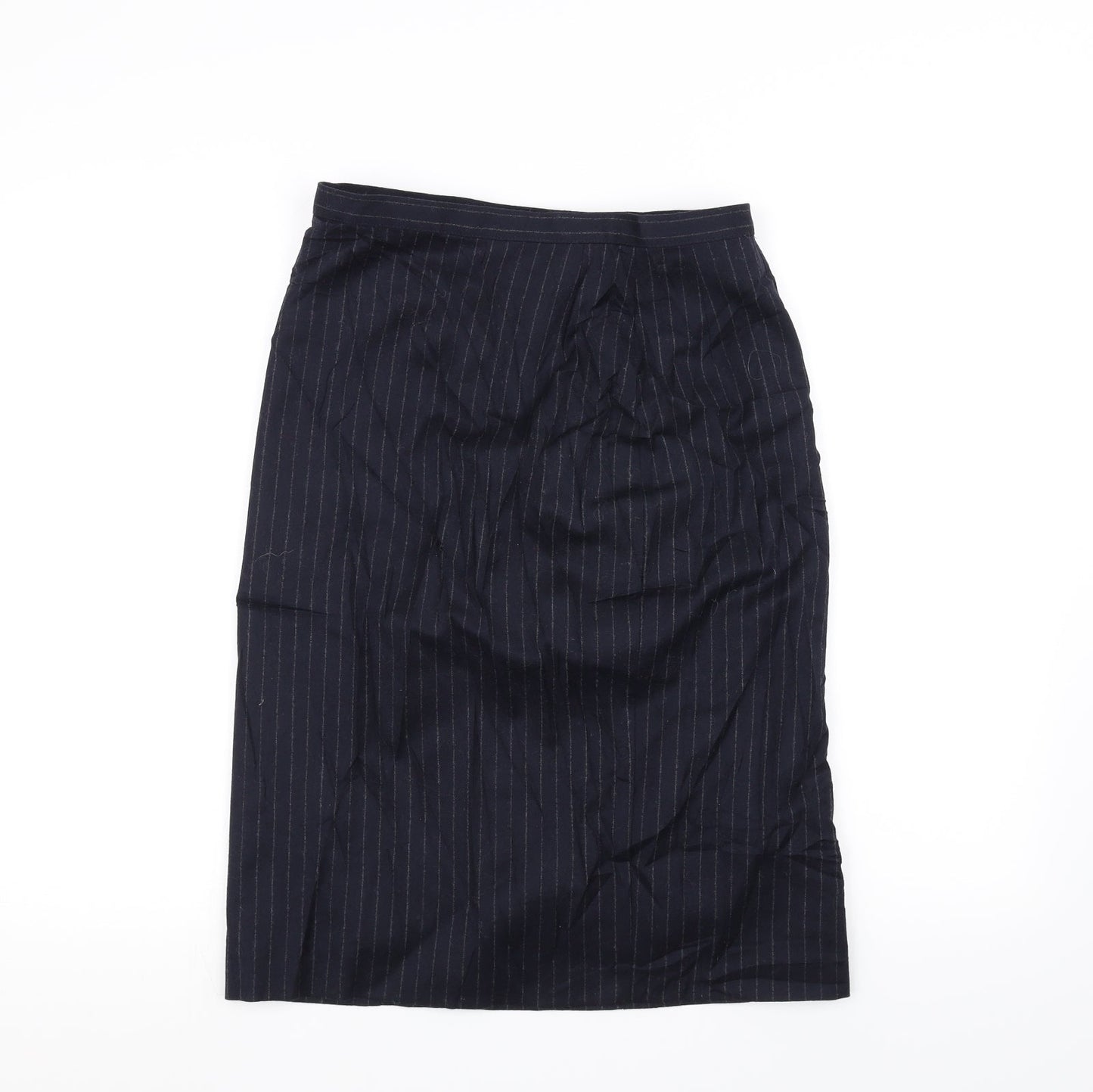 Marks and Spencer Womens Blue Striped  A-Line Skirt Size 12