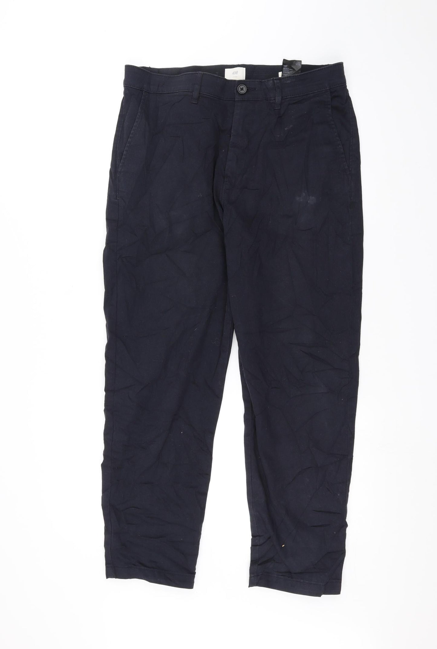H&M Mens Blue   Trousers  Size 33 in L24 in