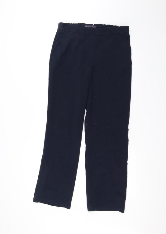 Womens UK Size 10 Marks and Spencer Regular Fit  Blue Trousers