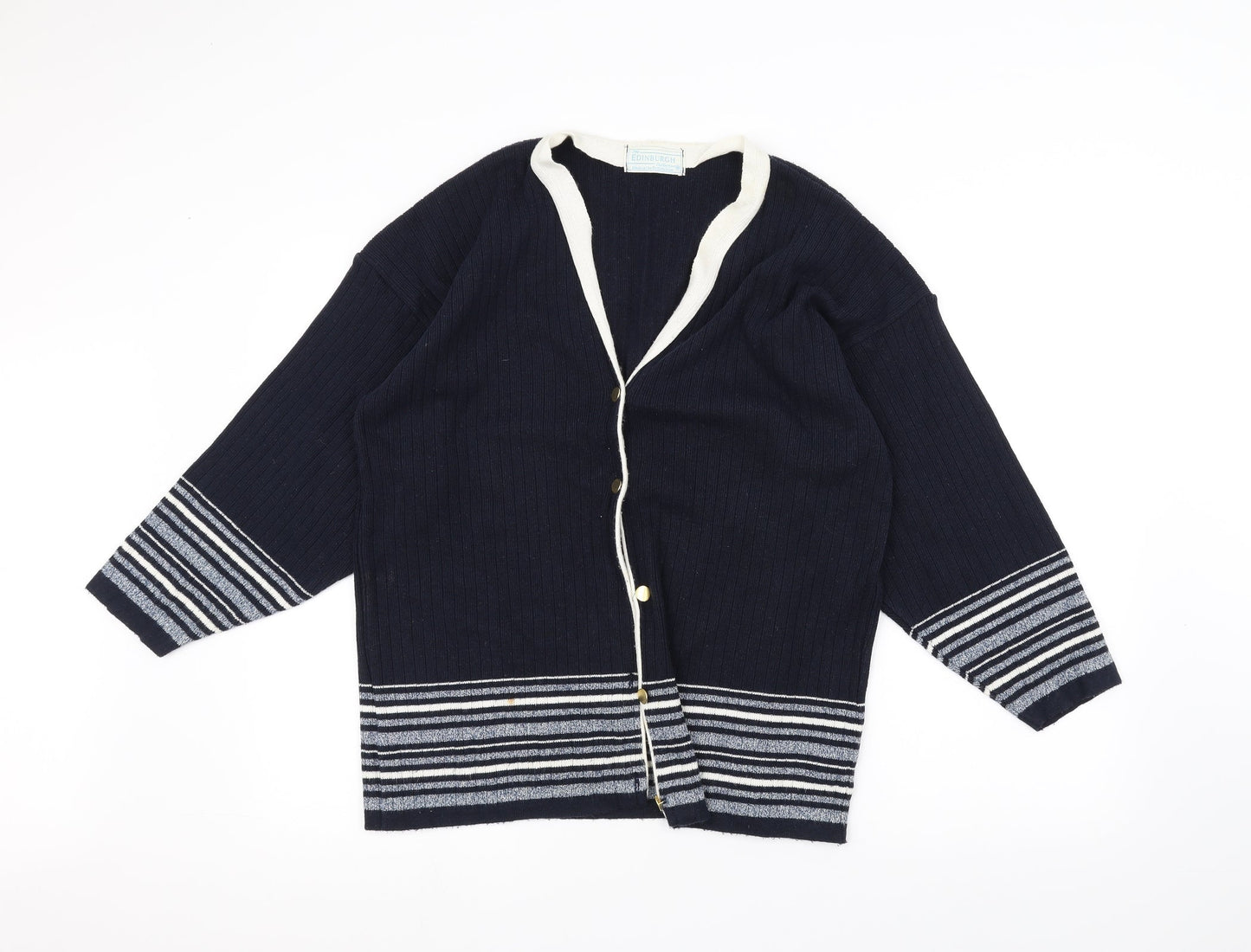 The Edinburgh Collection Womens Blue   Cardigan Jumper Size M
