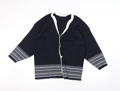 The Edinburgh Collection Womens Blue   Cardigan Jumper Size M