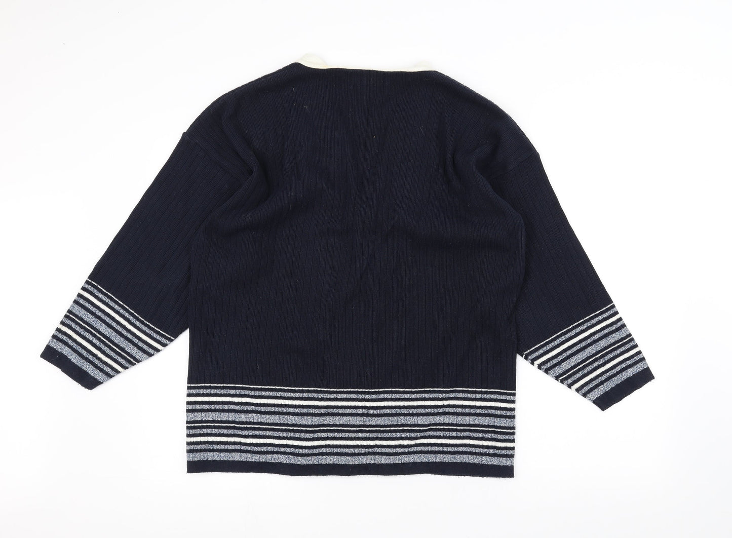 The Edinburgh Collection Womens Blue   Cardigan Jumper Size M