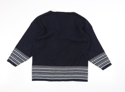 The Edinburgh Collection Womens Blue   Cardigan Jumper Size M