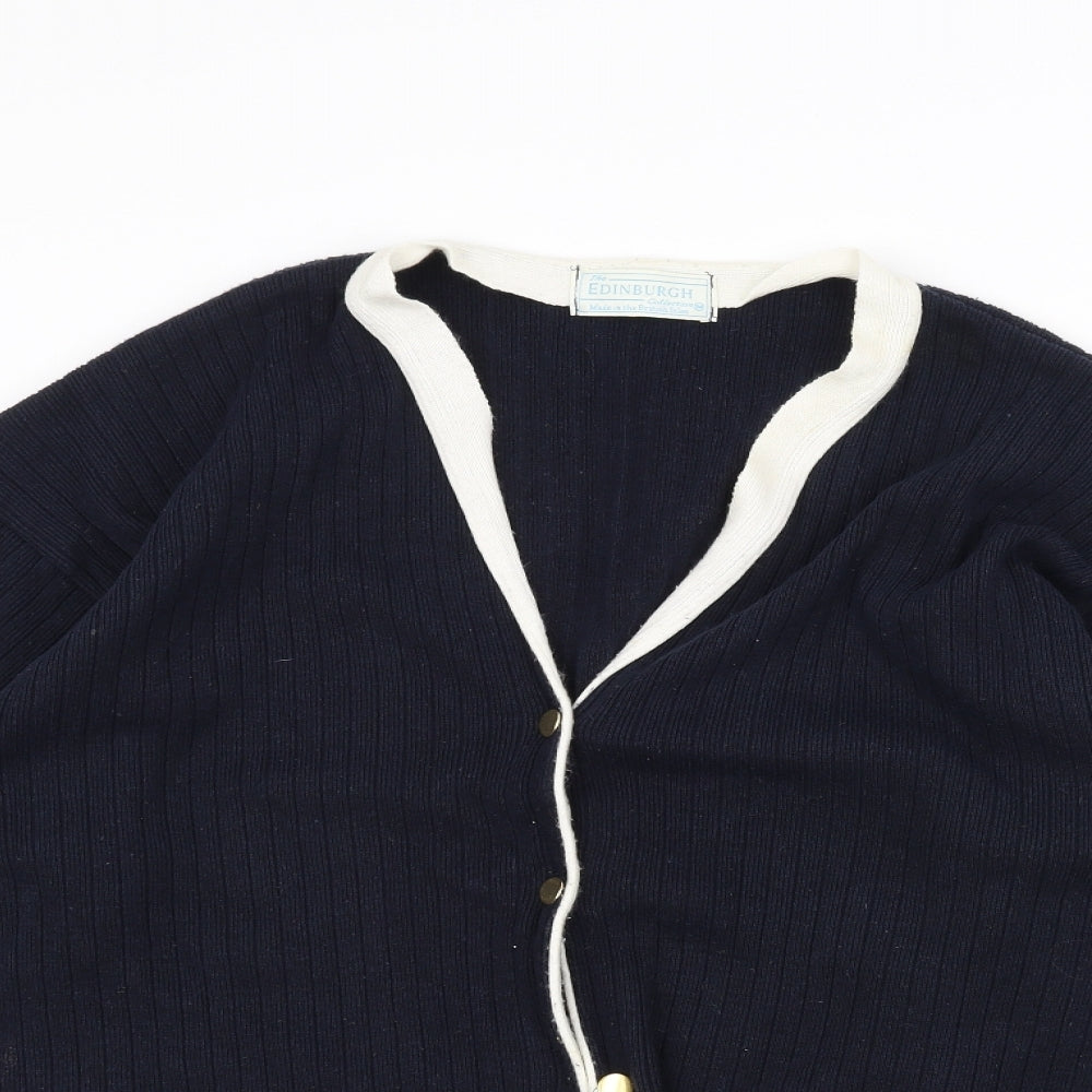 The Edinburgh Collection Womens Blue   Cardigan Jumper Size M