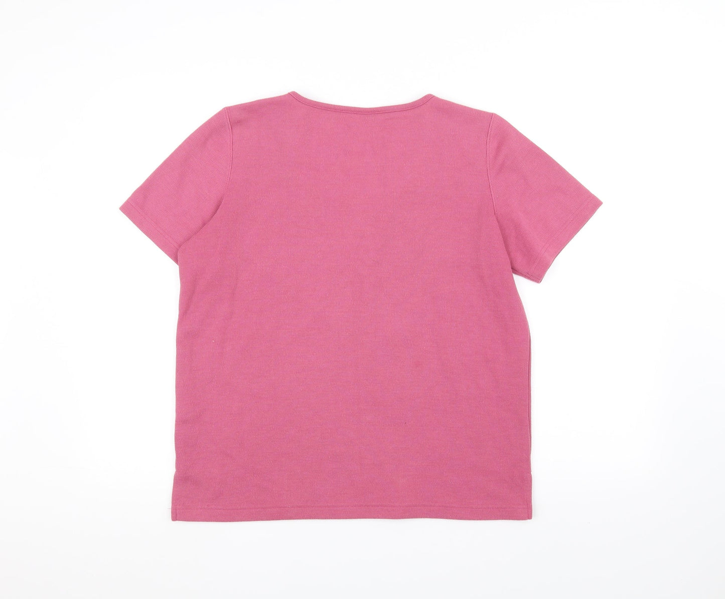 Womens UK Size S BM casual Pink Basic T-Shirt