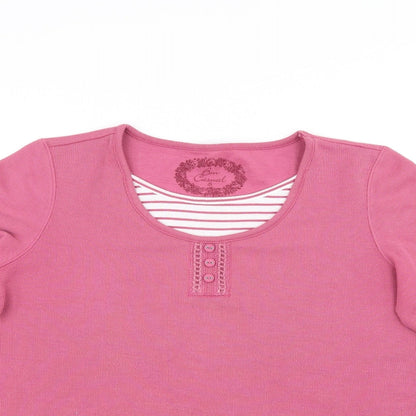 Womens UK Size S BM casual Pink Basic T-Shirt