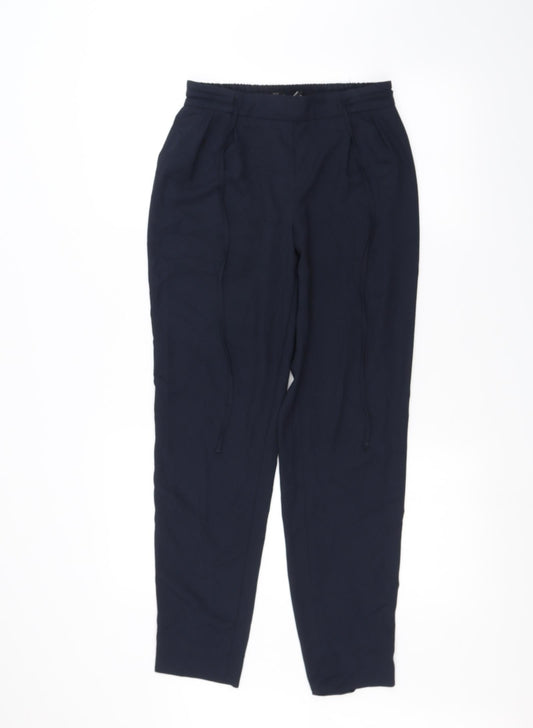 Womens UK Size XS Zara Regular Fit  Blue Trousers