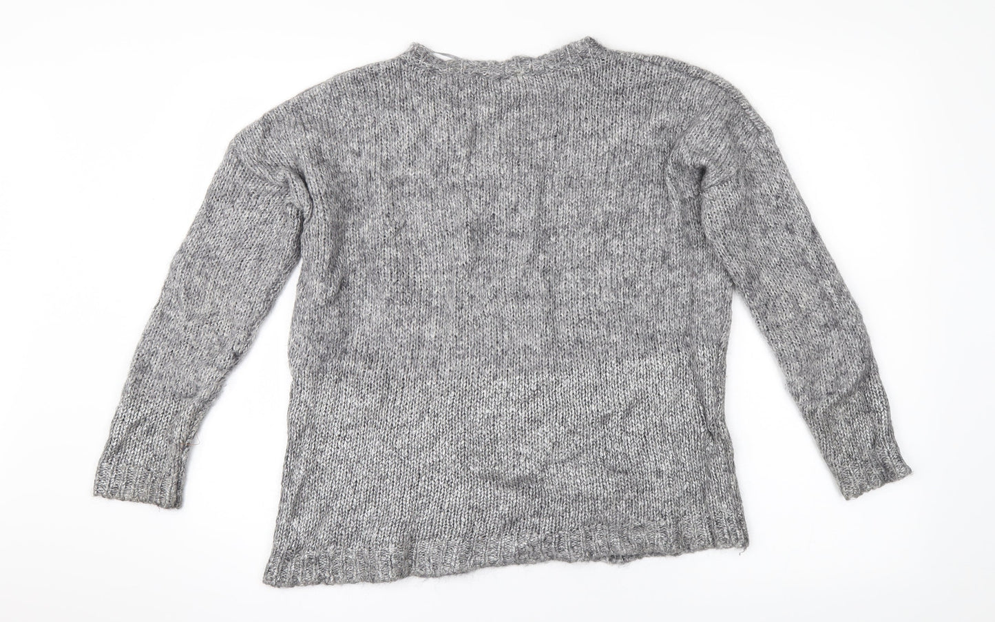 Mint Velvet Womens Grey  Knit Pullover Jumper Size 10