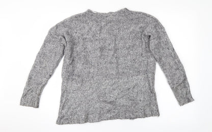 Mint Velvet Womens Grey  Knit Pullover Jumper Size 10