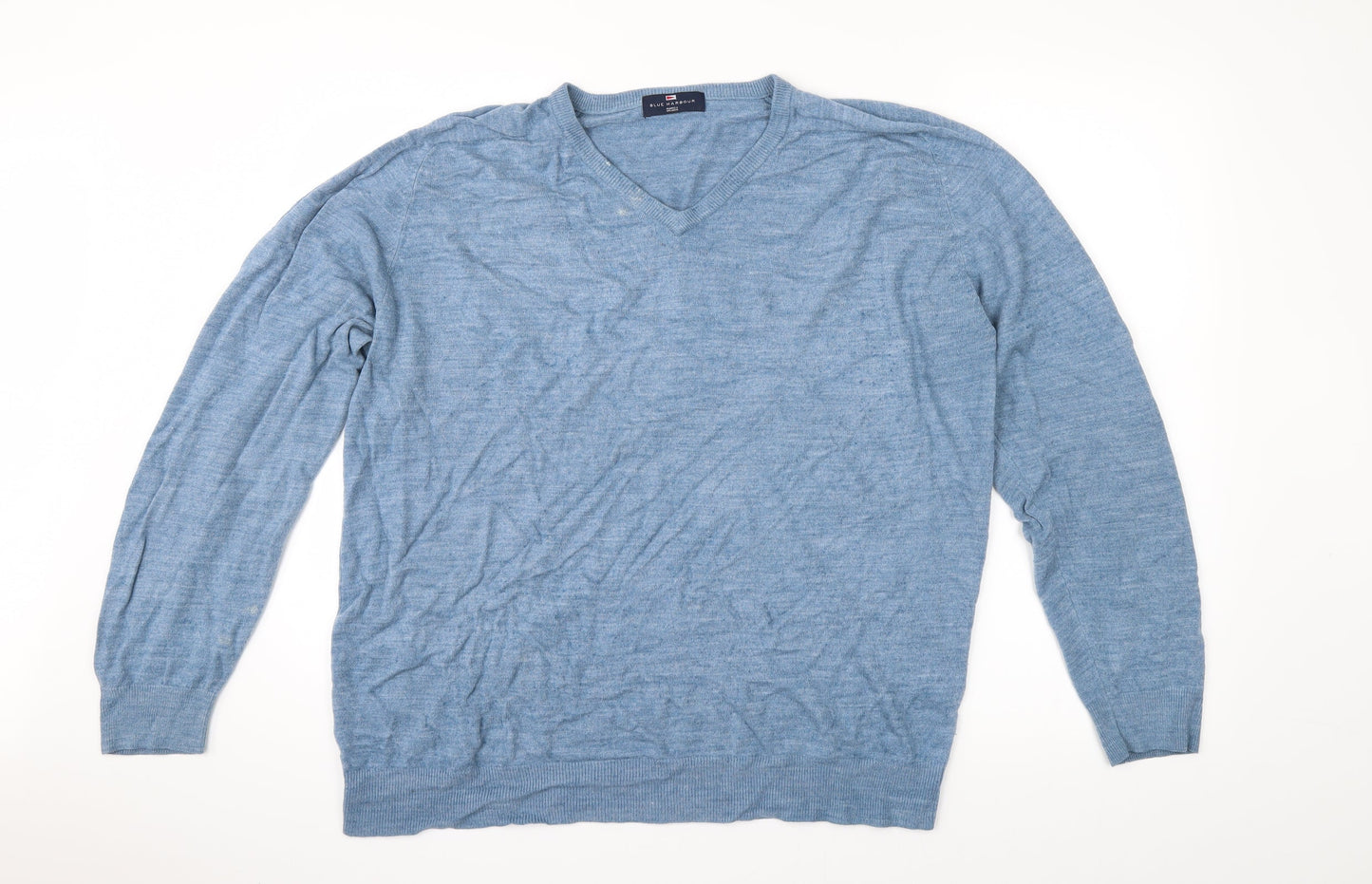 Blue Harbour Mens Blue  Knit Pullover Jumper Size L