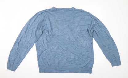 Blue Harbour Mens Blue  Knit Pullover Jumper Size L