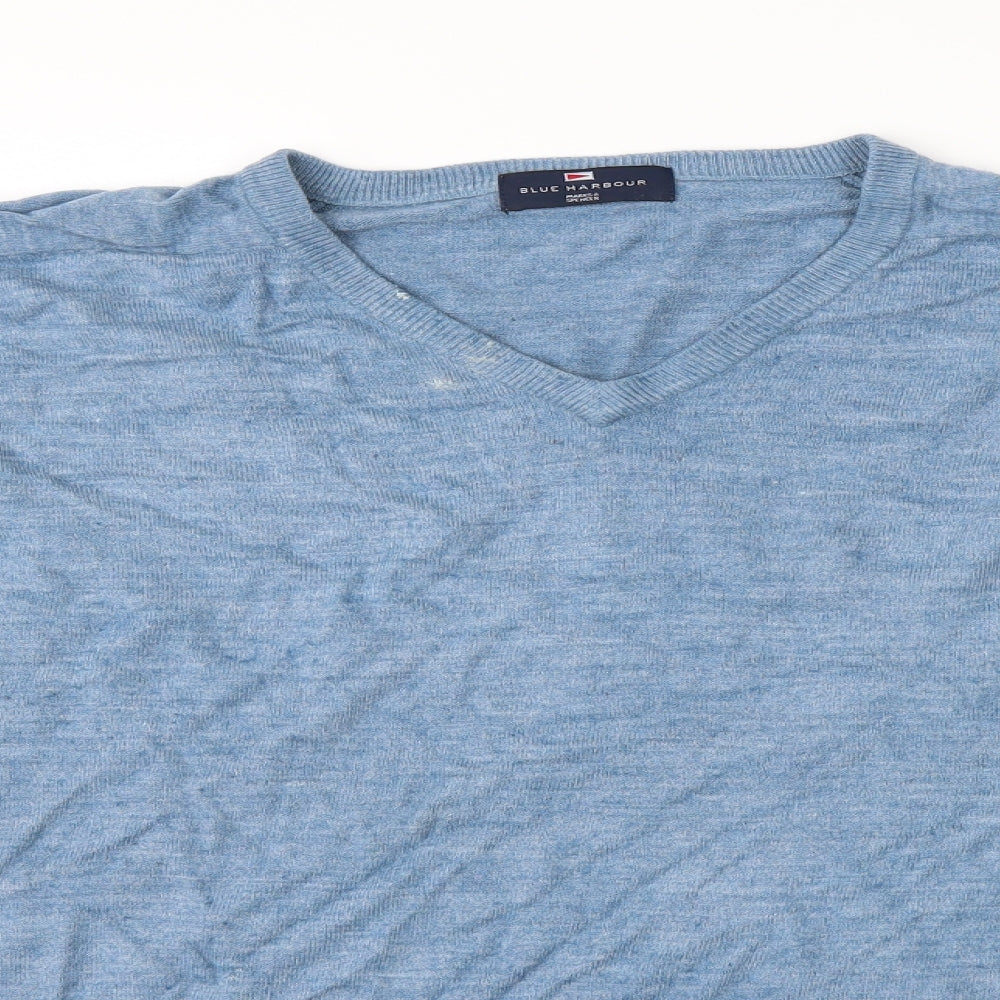 Blue Harbour Mens Blue  Knit Pullover Jumper Size L