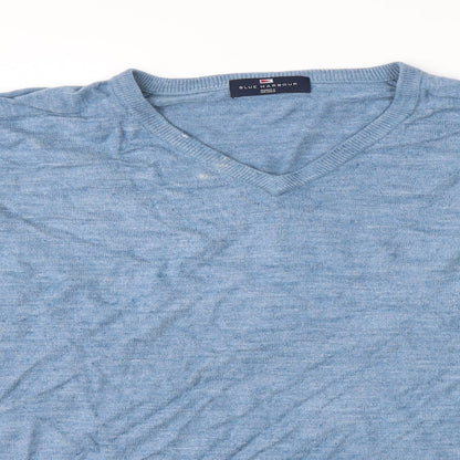 Blue Harbour Mens Blue  Knit Pullover Jumper Size L