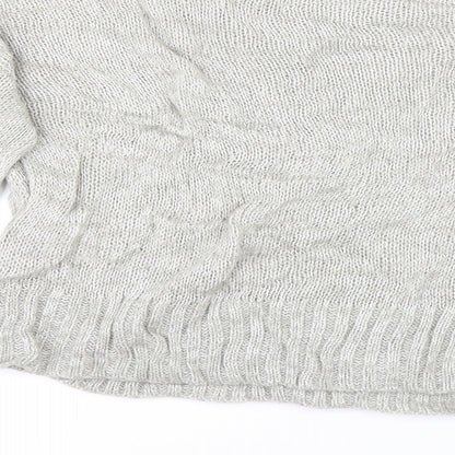 New Look Womens Grey  Knit Pullover Jumper Size S  - Cropped