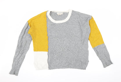 If It Were Me Womens Yellow  Knit Pullover Jumper Size S