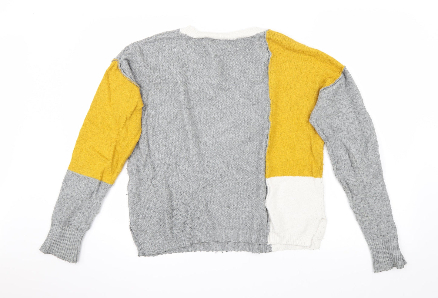 If It Were Me Womens Yellow  Knit Pullover Jumper Size S
