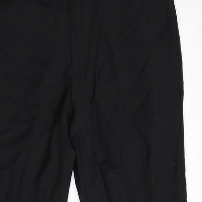 Womens UK Size 34 Preworn Regular Fit  Black Trousers