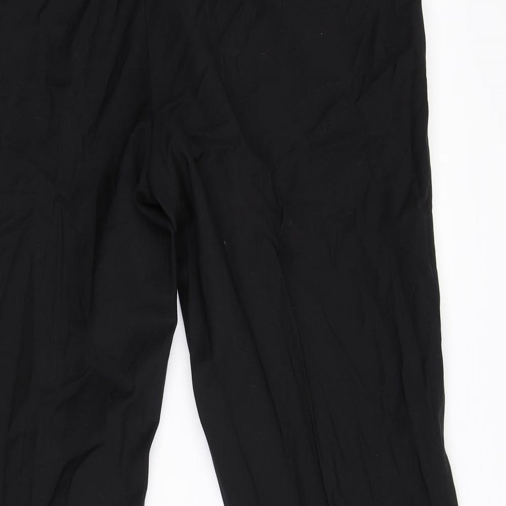 Womens UK Size 34 Preworn Regular Fit  Black Trousers
