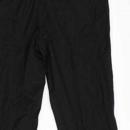 Womens UK Size 34 Preworn Regular Fit  Black Trousers