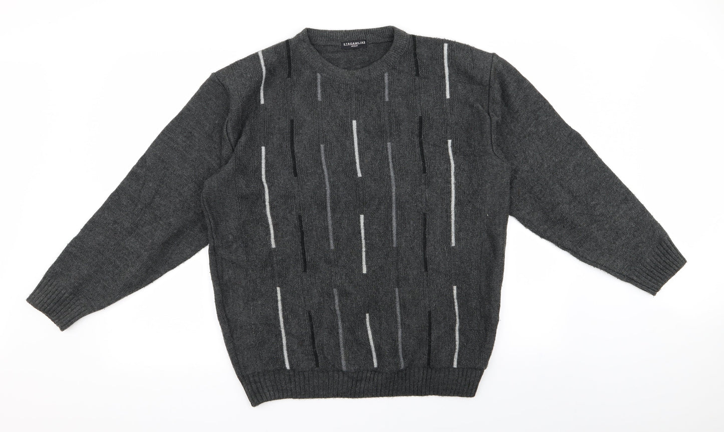 Streamline Womens Grey  Rayon Pullover Jumper Size M
