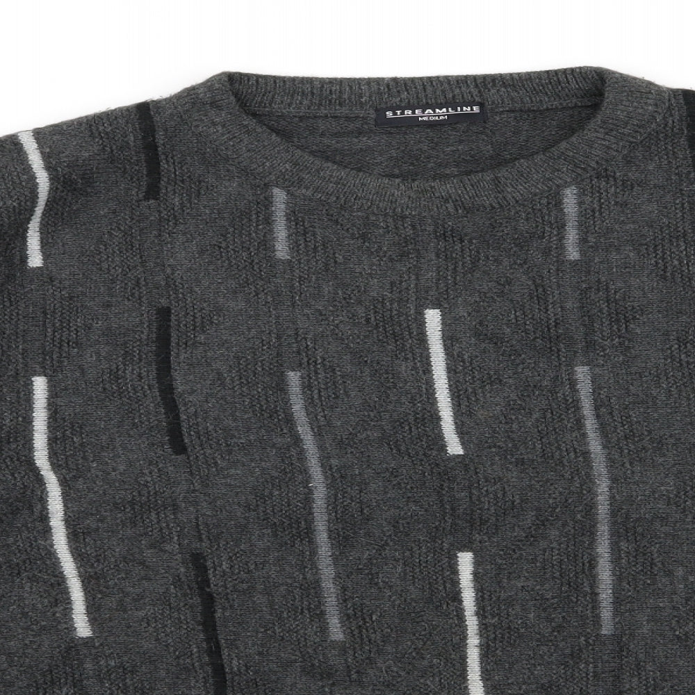 Streamline Womens Grey  Rayon Pullover Jumper Size M