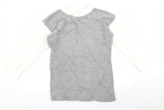 Boohoo Womens Grey   Pullover Jumper Size S