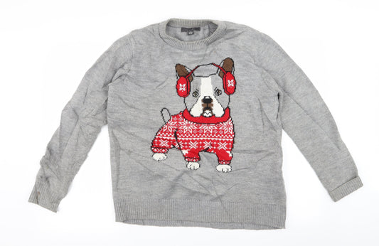 Primark Mens Grey   Pullover Jumper Size S