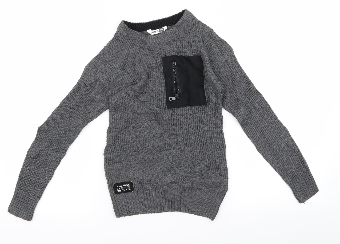 pep co Girls Grey   Jumper Dress  Size 7 Years