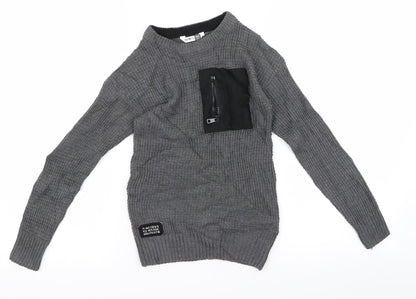 pep co Girls Grey   Jumper Dress  Size 7 Years