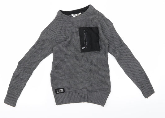 pep co Girls Grey   Jumper Dress  Size 7 Years