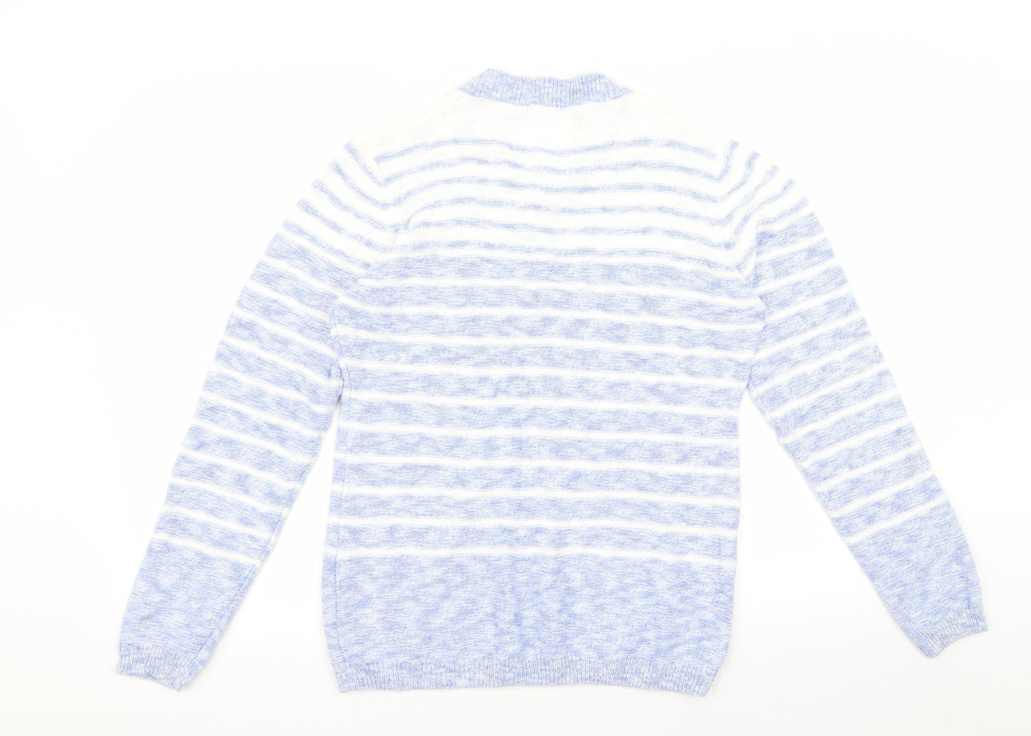 isle Womens Blue Striped  Pullover Jumper Size S