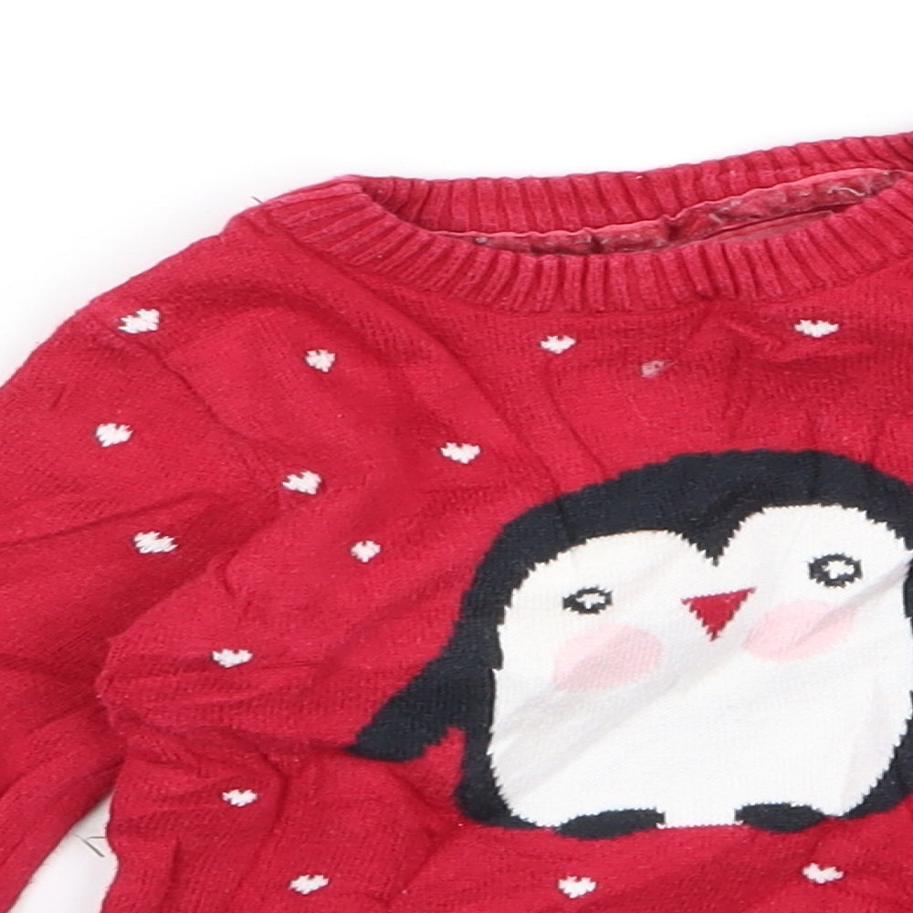 Preworn Baby Red   Pullover Jumper Size 9-12 Months  - CHRISMTAS