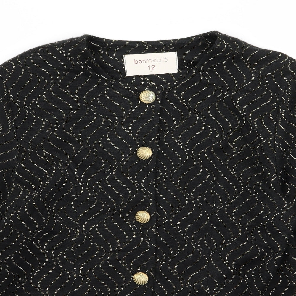 Womens UK Size 12 bonmarche Black Jacket