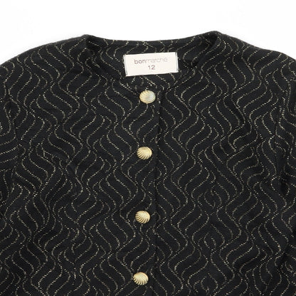 Womens UK Size 12 bonmarche Black Jacket