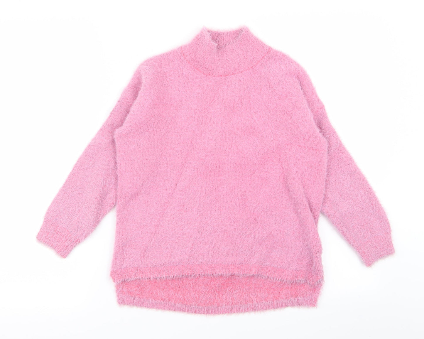 Preworn Girls Pink  Rayon Pullover Jumper Size 9 Years