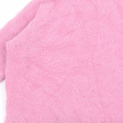 Preworn Girls Pink  Rayon Pullover Jumper Size 9 Years