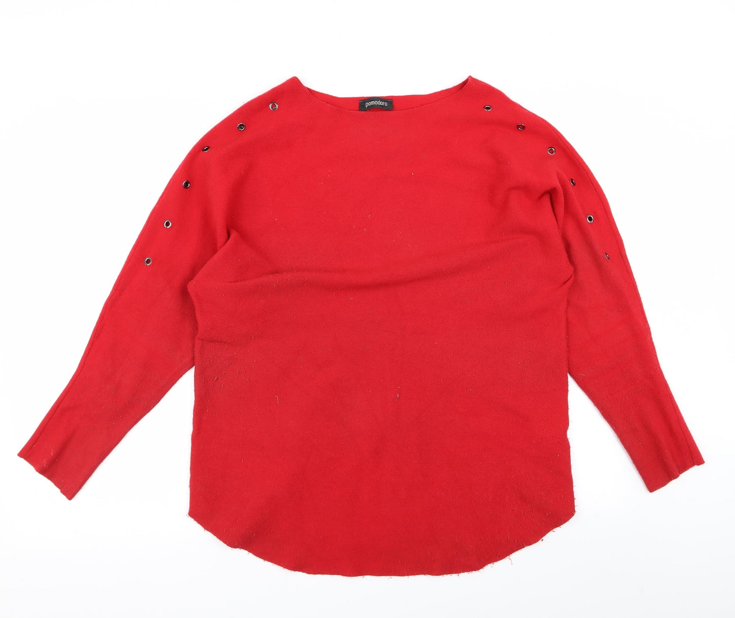pomodoro Womens Red   Pullover Jumper Size M