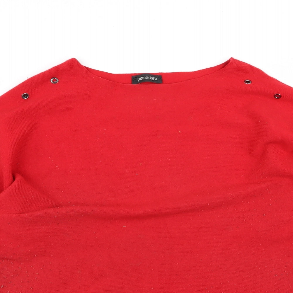 pomodoro Womens Red   Pullover Jumper Size M