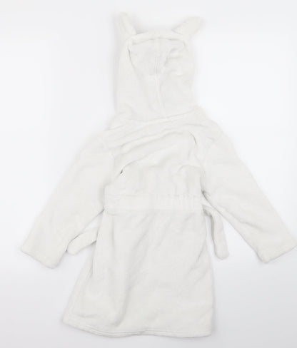 Preworn Girls White   Top Robe Size 2 Years