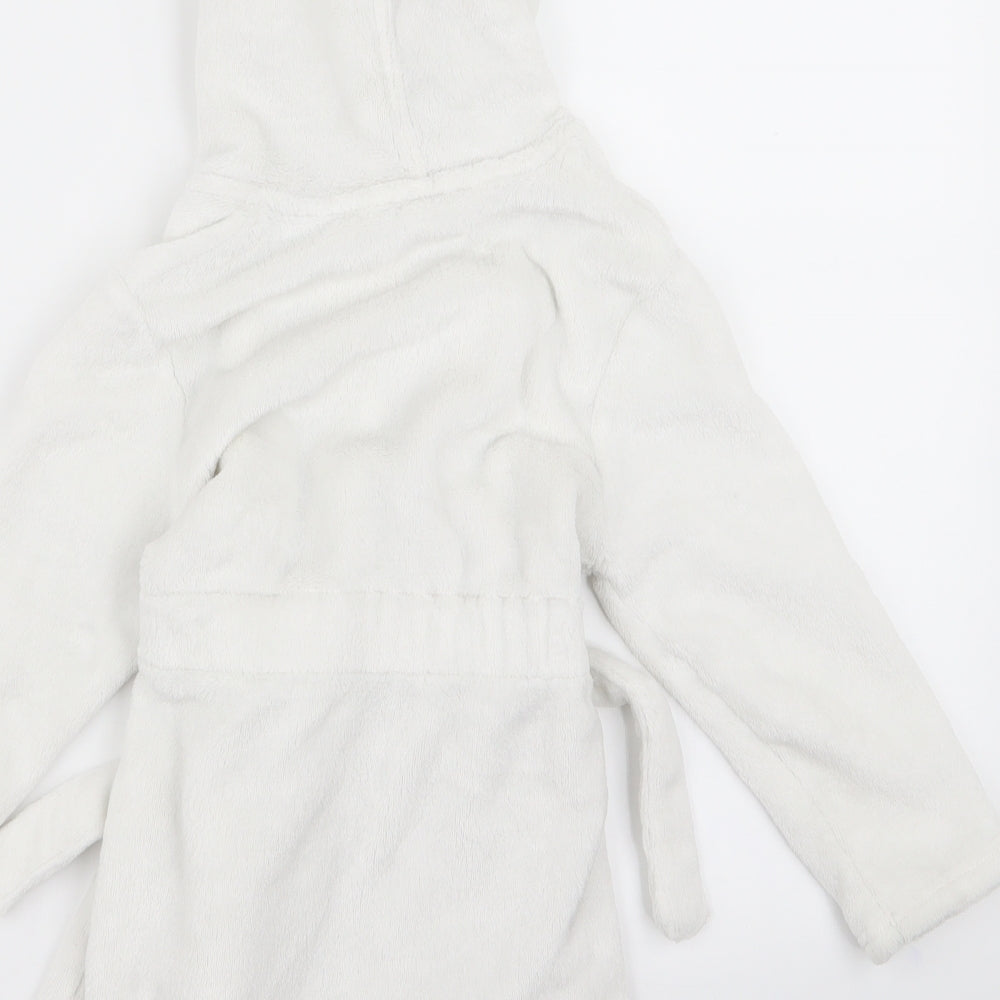 Preworn Girls White   Top Robe Size 2 Years