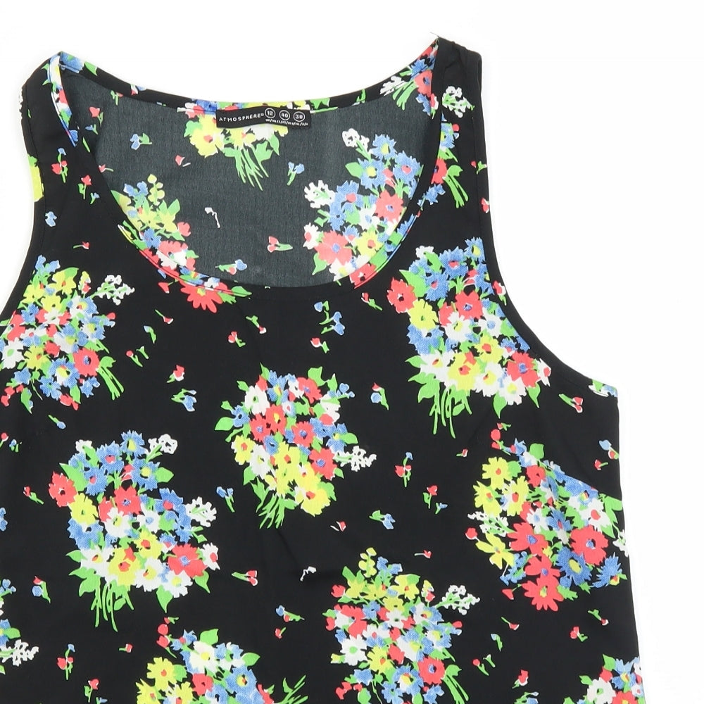 Womens UK Size 12 Atmosphere Black Basic Blouse