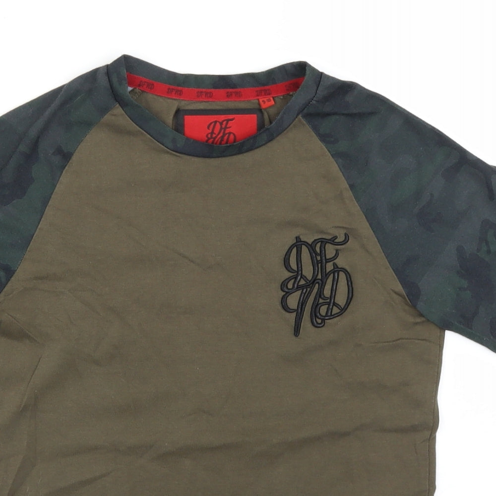 DFND Boys Brown   Basic T-Shirt Size 9-10 Years