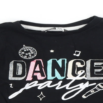 PEP & CO Baby Black   Basic T-Shirt Size 12-18 Months  - dance party