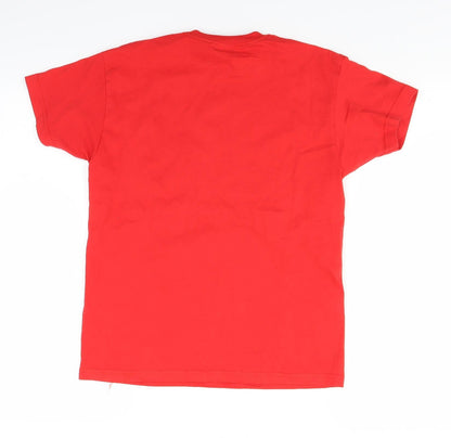 Fruit of the Loom Boys Red   Basic T-Shirt Size 9-10 Years  - christmas